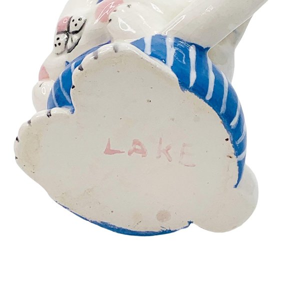 Vintage Easter Bunny Rabbit Child Planter Mug Cup Anthropomorphic Kitsch Spring - Picture 8 of 9